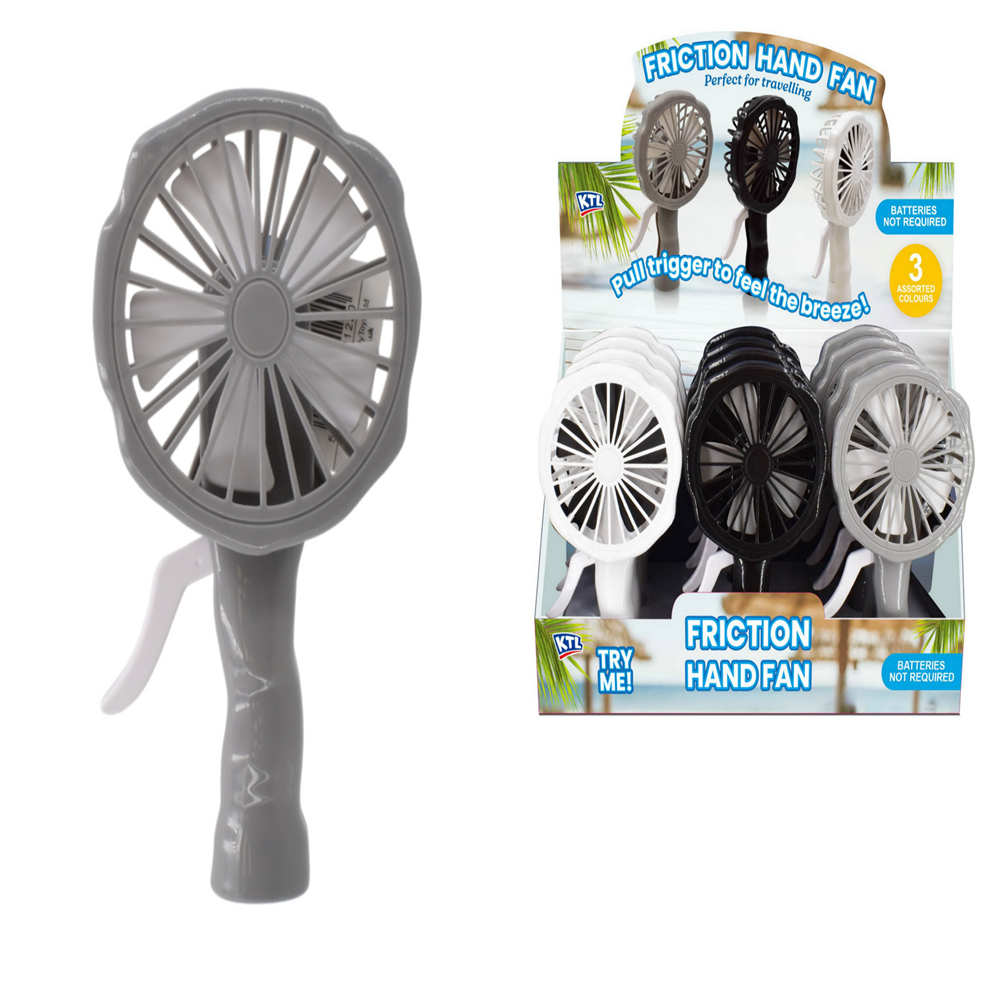 Friction Power Hand Fan In Dbx - 3 Asst Cols