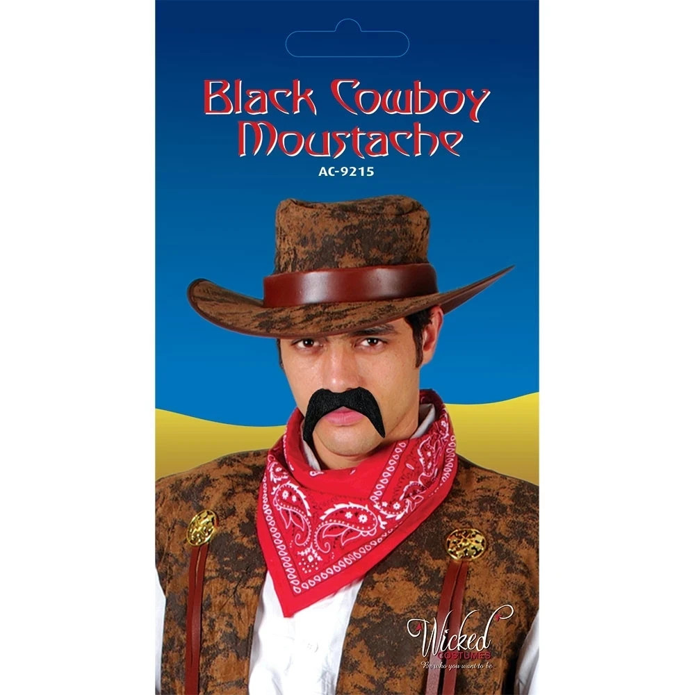 Black 70's Style Tash