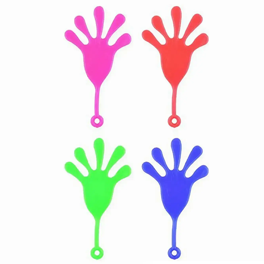 Stretch Sticky Hands 11cm With Cord Assorted