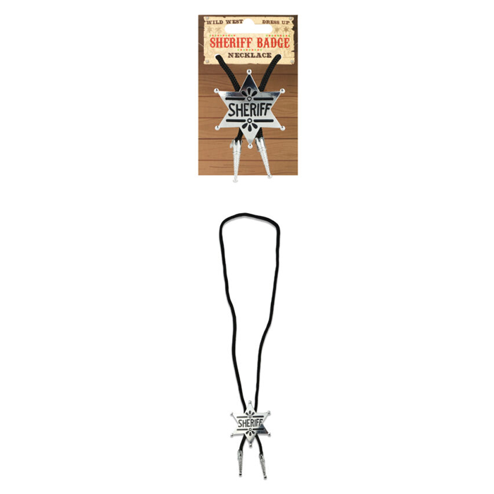 Necklace Sheriff Badge On Cord