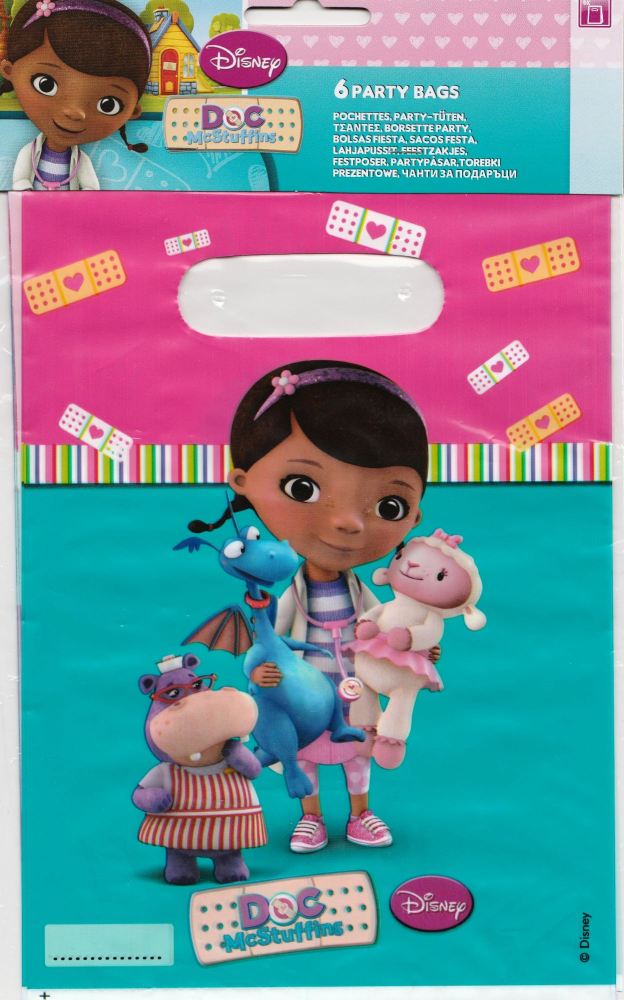 Doc McStuffins - Party Bags - Set Of 6 - Disney - NEW
