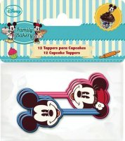 Mickey And Minnie Mouse - Cupcake Toppers - Pack Of 12 - Disney - NEW
