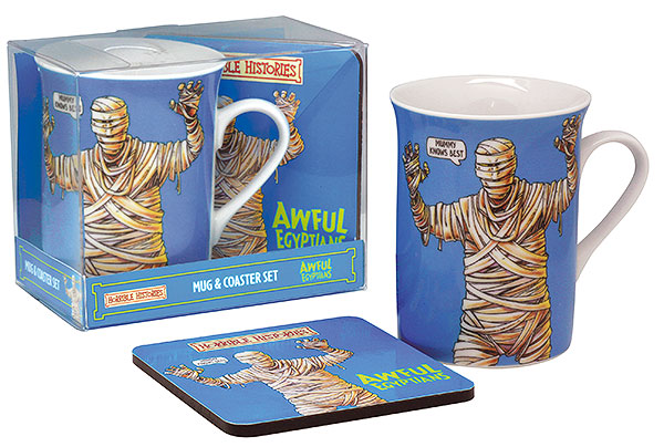Horrible Histories - Cup / Mug & Coaster Set - Awful Egyptians - NEW