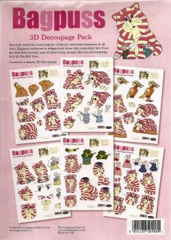 Bagpuss - 3D Decoupage Pack - Set Of 6 Sheets - NEW