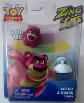 Toy Story - Zing Ems - Lotso And Shark - 2 Pack - Pixar - NEW