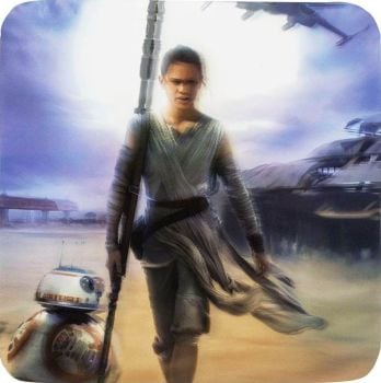 Star Wars : The Force Awakens - Rey And BB-8 Lenticular 3D Coaster - NEW