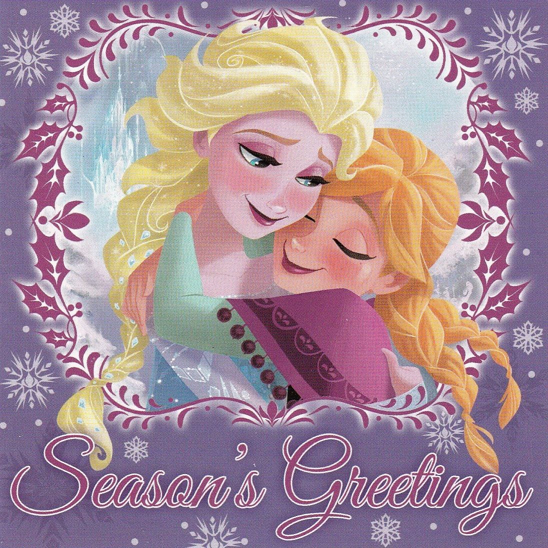 Frozen Mini Christmas Card - Elsa And Anna Hugging - NEW