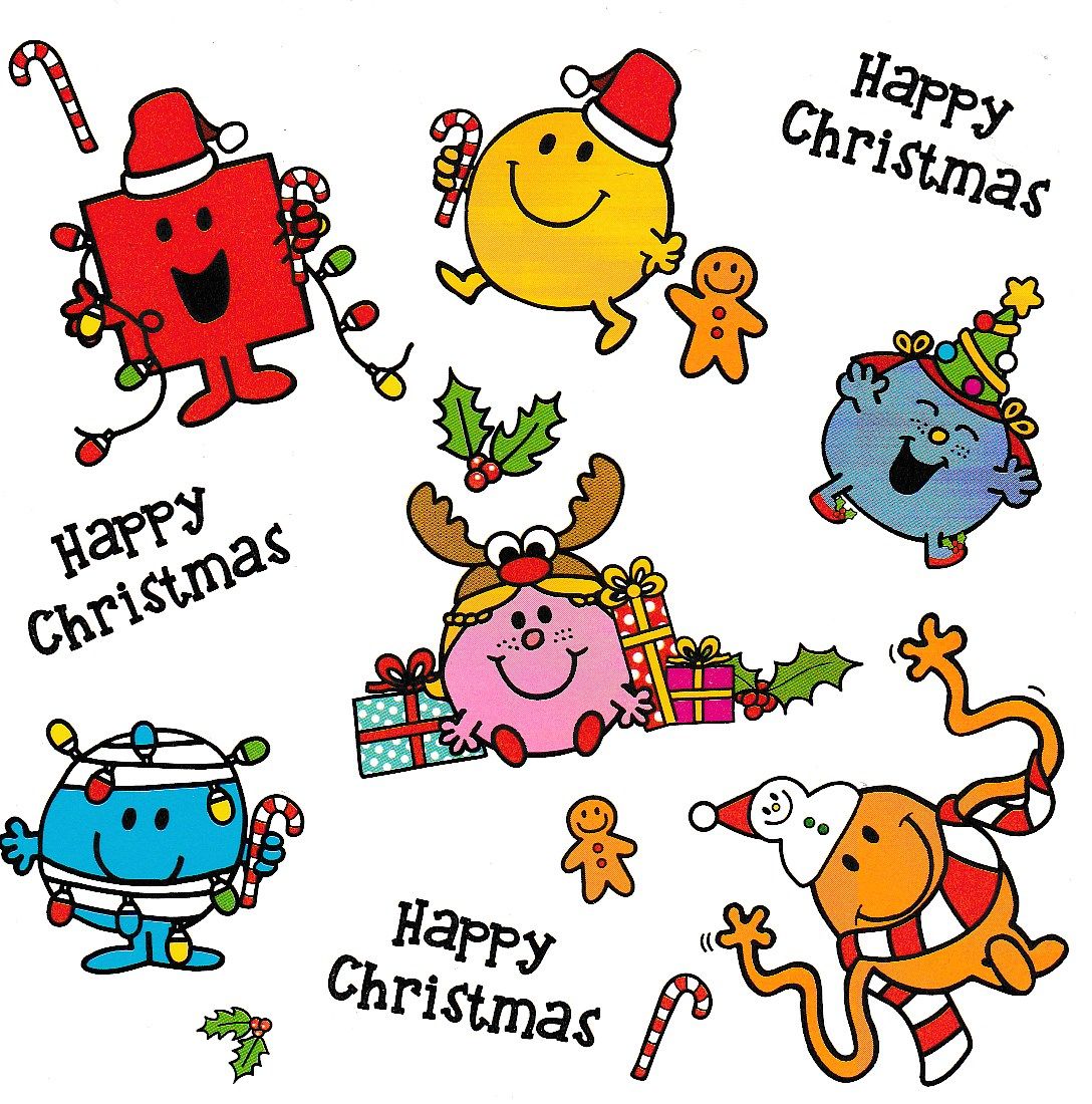 Mr Men And Little Miss Mini Christmas Card - Group - NEW