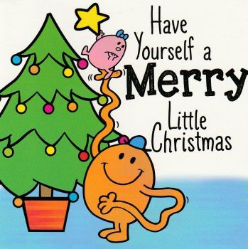Mr Men And Little Miss Mini Christmas Card - Small And Tickle - NEW