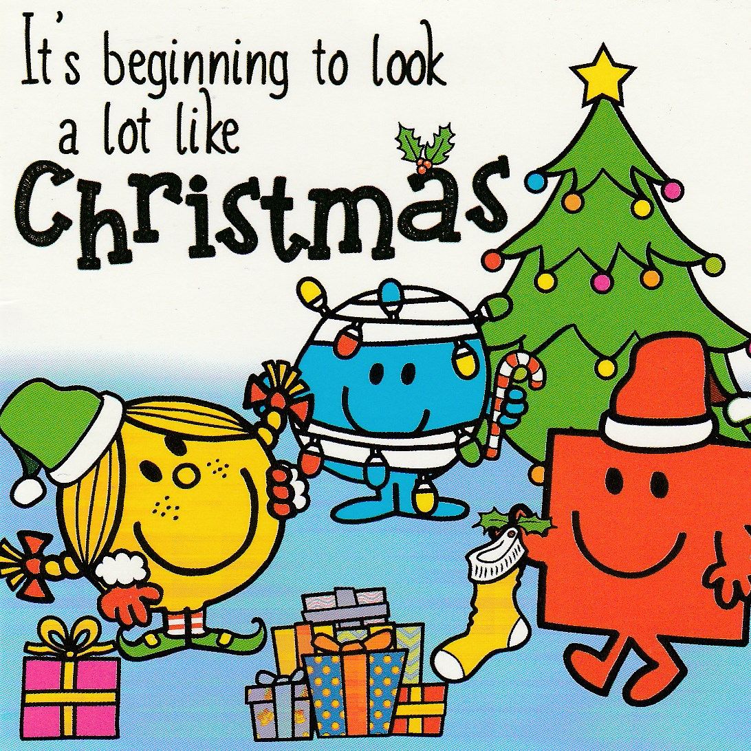Mr Men And Little Miss Mini Christmas Card - Sunshine, Bump And Strong - NE