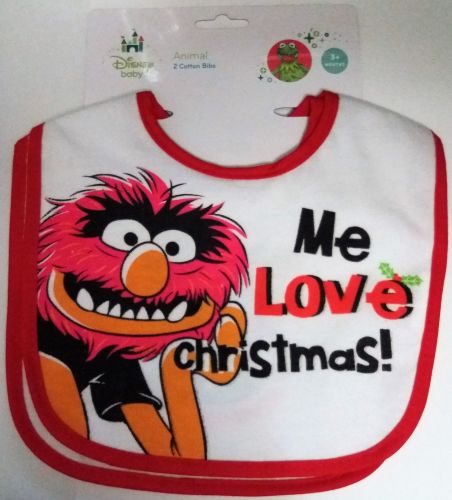 The Muppets - Christmas Bibs - Animal - Set Of 2 - Disney - NEW