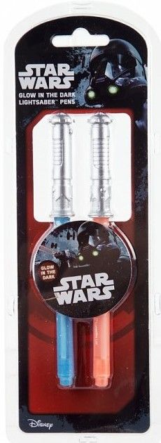 Star Wars - Glow In The Dark Lightsaber Pens - Set Of 2 - NEW