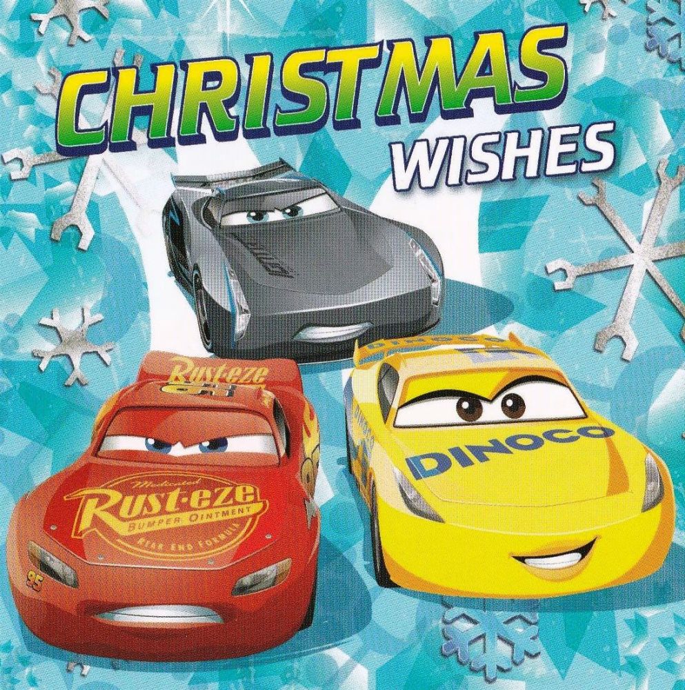 Cars 3 Christmas Card - Jackson Storm, Lightning McQueen & Cruz Ramirez - N