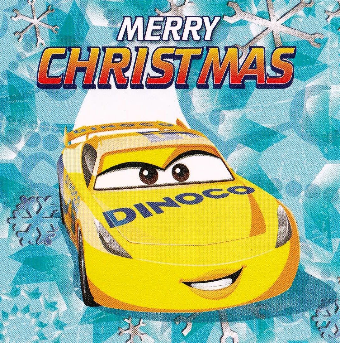 Cars 3 Christmas Card - Cruz Ramirez - Dinoco - NEW