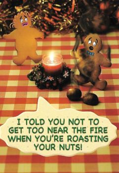 Fred And Ginger Christmas Card - Nuts - NEW