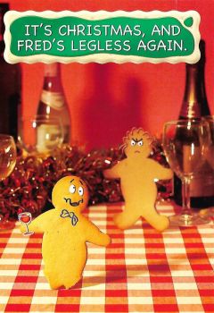 Fred And Ginger Christmas Card - Legless Again - NEW