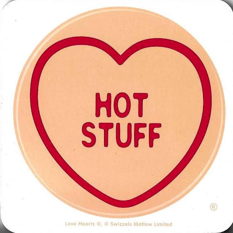 Swizzels Matlow - Love Hearts Coaster - Hot Stuff - NEW