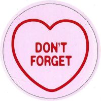 Swizzels Matlow - Love Hearts Large Magnet - Don't Forget - NEW