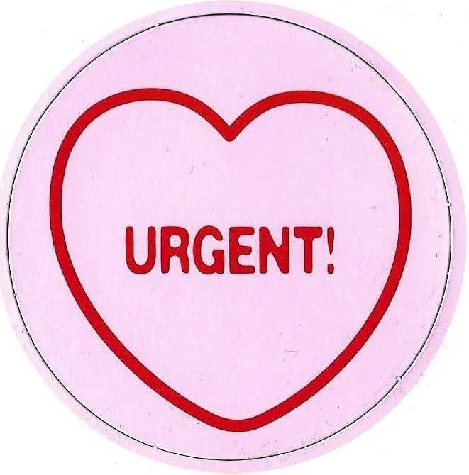 Swizzels Matlow - Love Hearts Large Magnet - Urgent - NEW