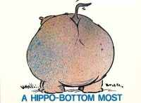 Silvey Jex - A Hippo Bottom Most - Athena Postcard