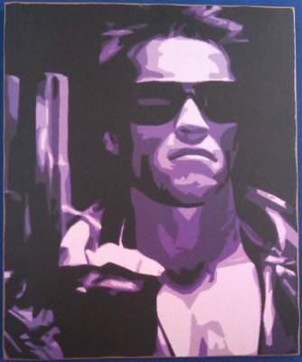 Terminator - Arnold Schwarzenegger - Print On Wood