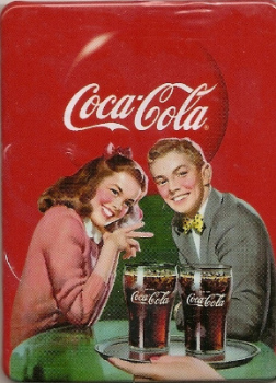 Coca Cola Vintage Style Magnet - Boy And Girl With Glasses - NEW