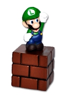 Super Mario - Luigi On Brick Block - Cake Topper / Decoration - NEW