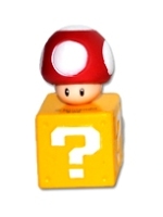 Super Mario - Mushroom On Question Block - Cake Topper / Decoration - NEW