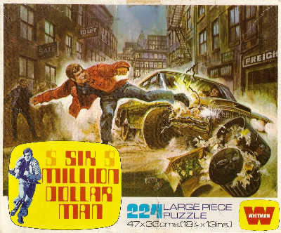 Six Million Dollar Man Jigsaw Puzzle - Car Attack - 224 Pieces - 1975