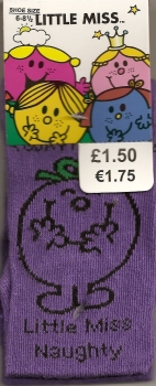 Little Miss Naughty Childrens Socks - NEW