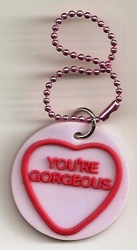 Swizzels Matlow - Love Hearts Mobile Phone Charm / Tag - You're Georgeous -
