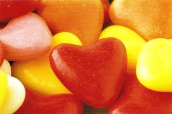 Heart-Shaped Sweets Postcard [1] - NEW