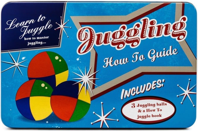 - Learn To Juggle Set In Retro Style Tin - NEW