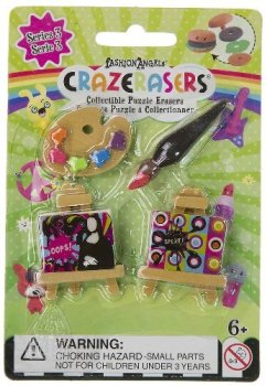 Crazerasers - Set Of 4 Puzzle Erasers - Master Painter - NEW
