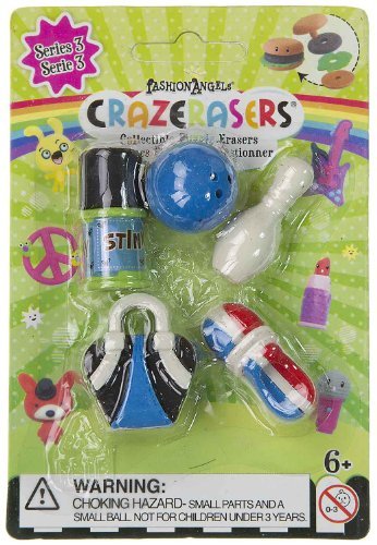 Crazerasers - Set Of 5 Puzzle Erasers - Bowling to Go - NEW