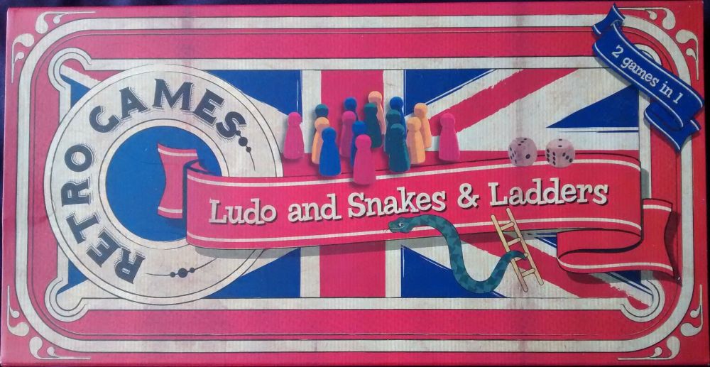 Ludo And Snakes & Ladders Games - Retro Style Box