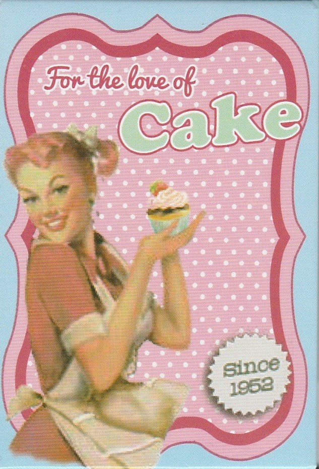 Vintage Style Magnet - For The Love Of Cake - NEW