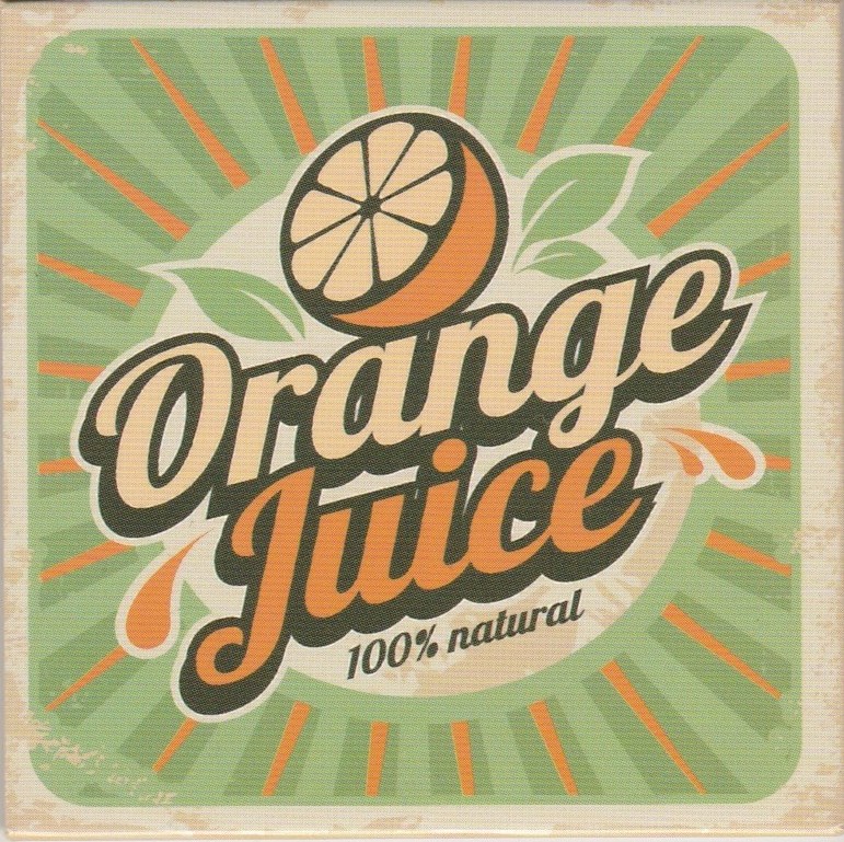Retro Style Magnet - Orange Juice - NEW