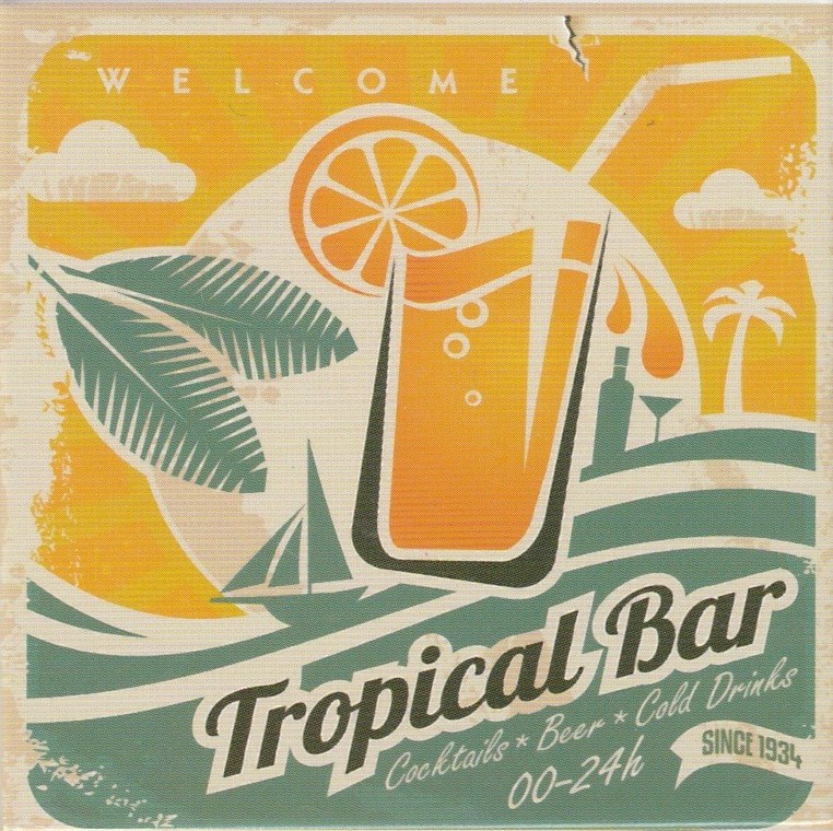 Retro Style Magnet - Tropical Bar - NEW
