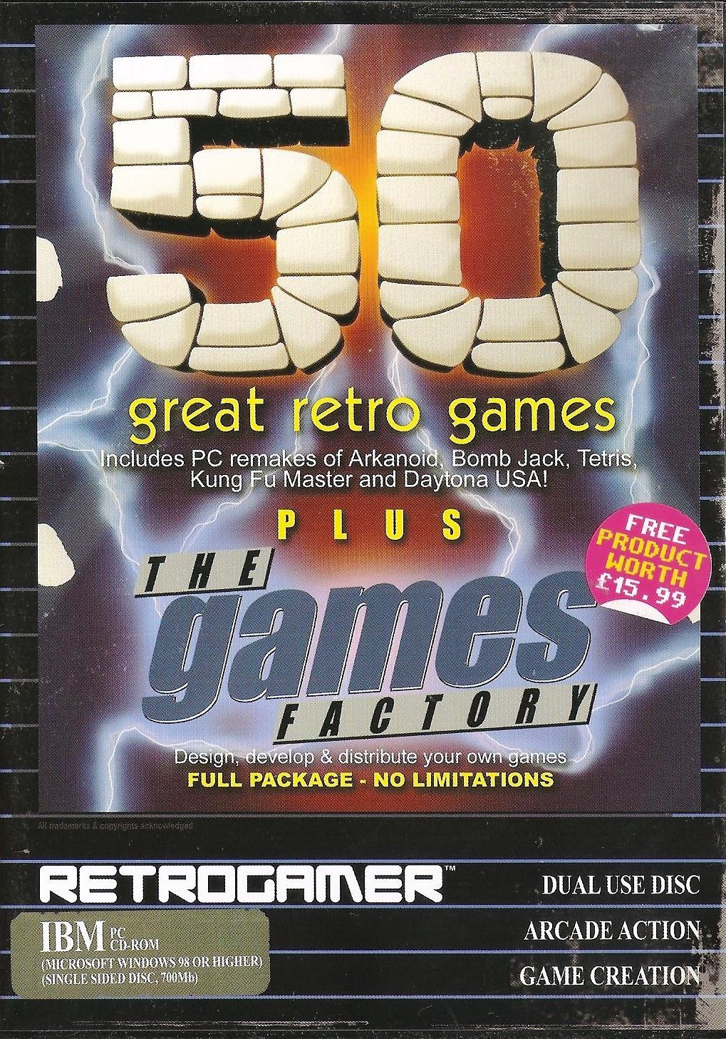 Retro Gamer Magazine Cover Disc - 50 Great Retro Games + The Games Factory 