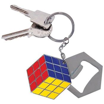 Rubik's Cube Bottle Opener Keychain / Keyring - NEW