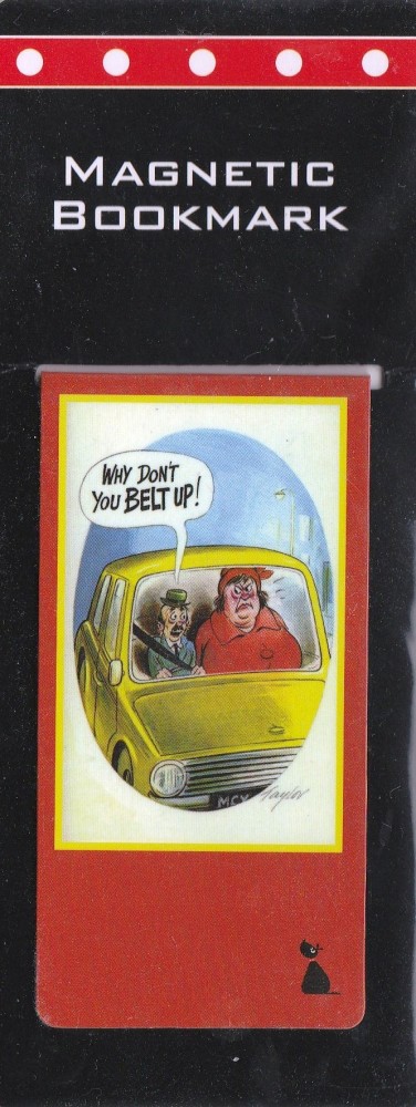 Bamforth Cheeky Postcard Magnetic Bookmark - Belt Up - NEW