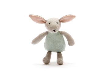 Organic Cotton Bunny Toy in Teal