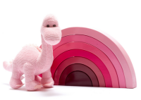 Pink Fair Trade Wooden Rainbow Toy
