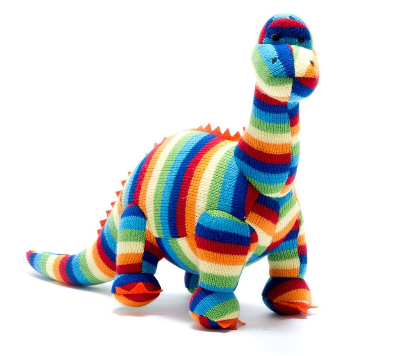 EXTRA Large stripe Diplodocus Knitted Dinosaur