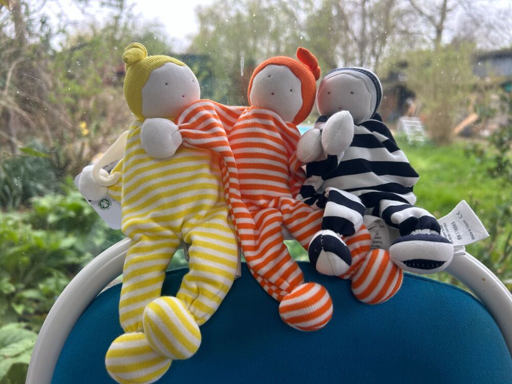 Fair Trade, Upcycled, Organic Baby Comforter, Stripey Design