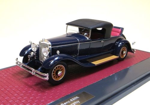 1925 MERCEDES-BENZ 630K CLOSED WITH OPEN DICKEY SEAT, DARK BLUE . SCALE 1:4