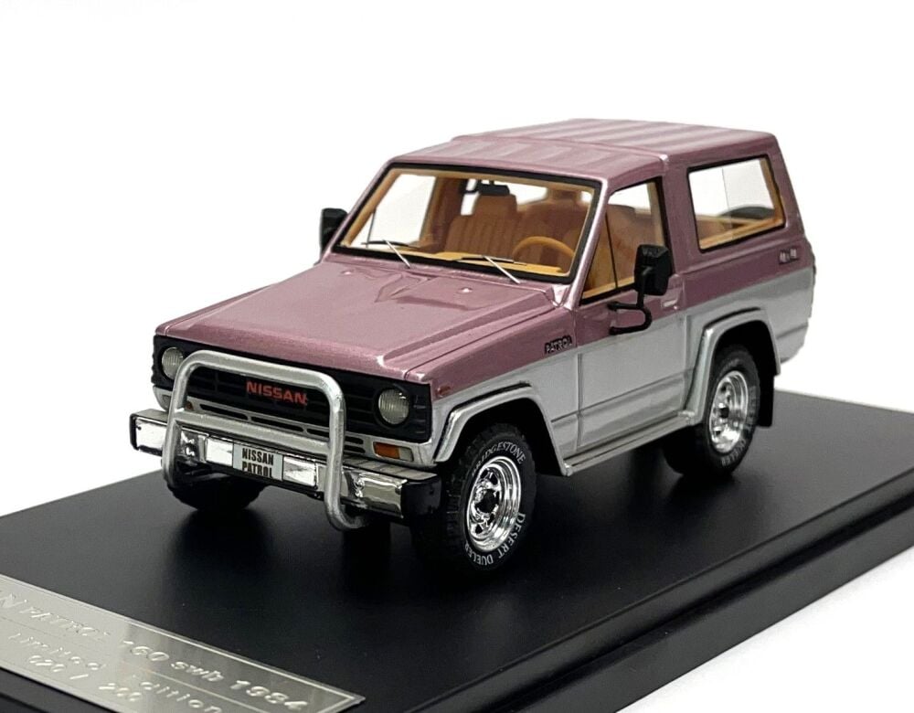 1 1984 NISSAN PATROL 160 SHORT WHEELBASE 4x4. PINK/SILVER. 1:43. LAST ONE!!