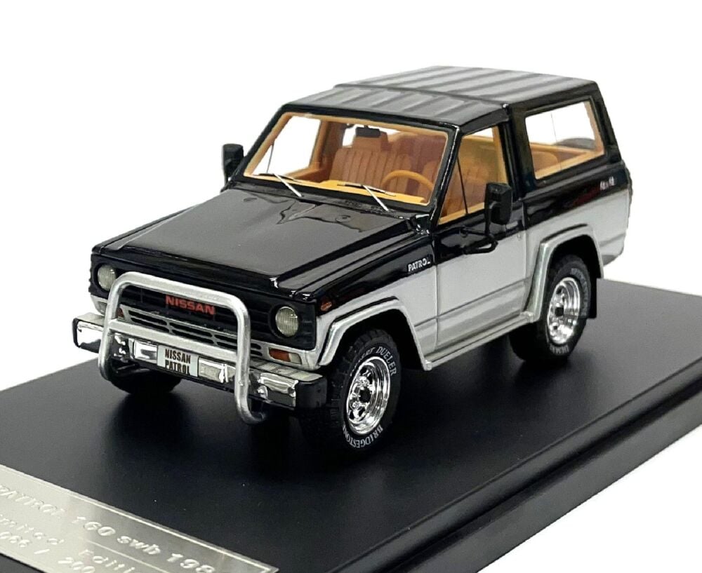 1984 NISSAN PATROL 160 SHORT WHEELBASE 4x4. BLACK/SILVER. 1:43. CLEARANCE PRICE.