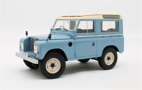 1971-85 LAND ROVER SERIESS III 88, WHITE OVER BLUE. 1:18 SCALE.